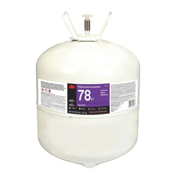 3M Spray Adhesive, 78ET Series, Transparent Green, 29.3 lb, Tank - 78ET