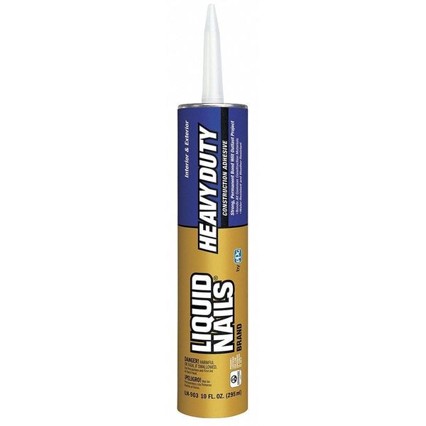 Liquid Nails Construction Adhesive, Heavy Duty Series, Gray, 10 oz, Cartridge - LN-903