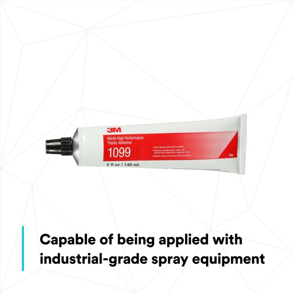 3M Plastic Adhesive, 1099 Series, Tan, 5 oz, Tube - 1099