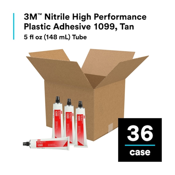 3M Plastic Adhesive, 1099 Series, Tan, 5 oz, Tube - 1099