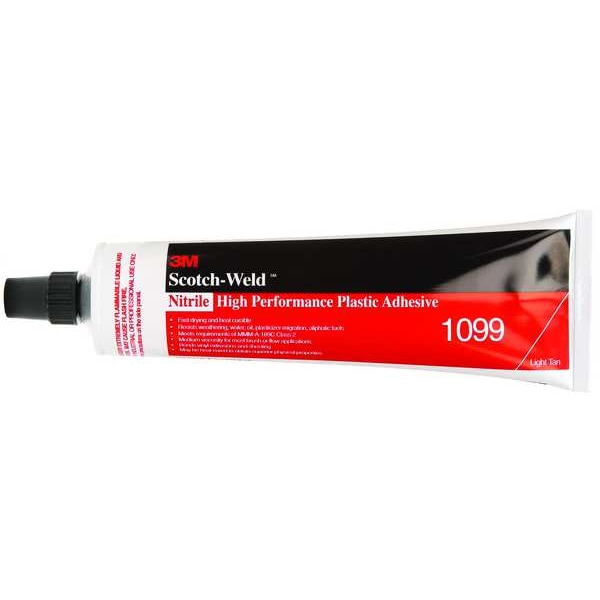 3M Plastic Adhesive, 1099 Series, Tan, 5 oz, Tube - 1099