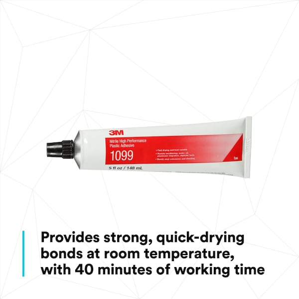 3M Plastic Adhesive, 1099 Series, Tan, 5 oz, Tube - 1099