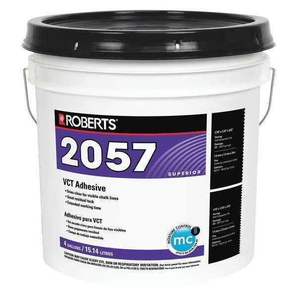 Roberts Adhesive, 2057 Series, Beige Tan, 4 gal, Pail - 2057-4