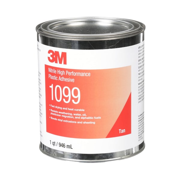 3M Plastic Adhesive, 1099 Series, Tan, 1 qt, Can - 1099