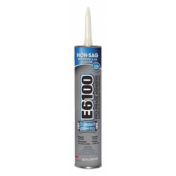 Eclectic Products Adhesive, E6100 Series, Black, 10.2 oz, Cartridge - 252011