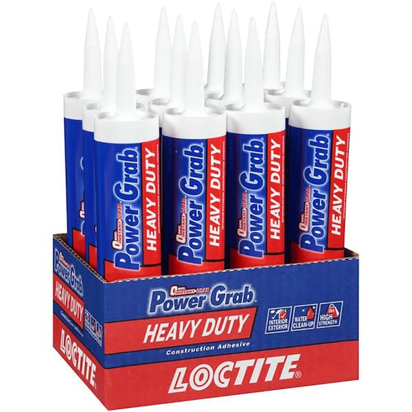 Loctite Power Grab Construction Adhesive, White, 9 oz - 2032666