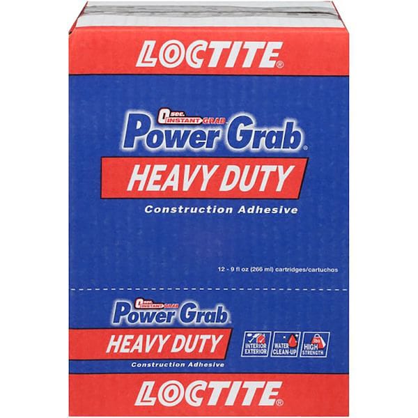 Loctite Power Grab Construction Adhesive, White, 9 oz - 2032666