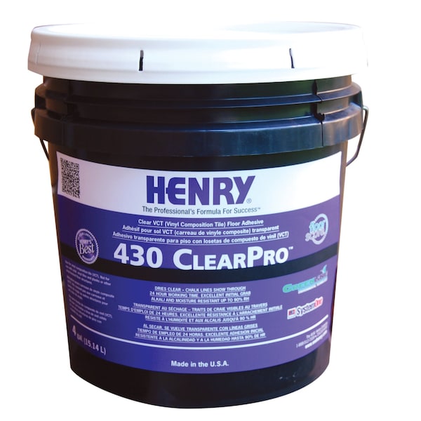 Henry Henry 430 GL ClearPro Thin Spread Floor Tile Adhesive 4 GAL - 430 4 GAL