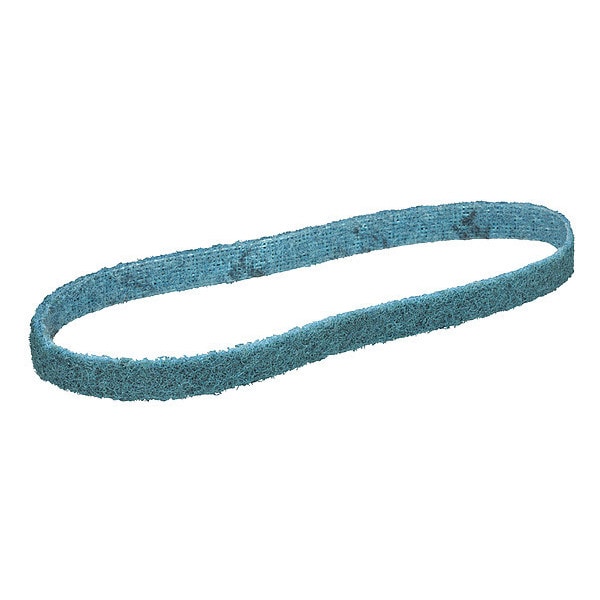 Scotch-Brite Sanding Belt, 1/2 in W, 24 in L, Non-Woven, Aluminum Oxide, Not Applicable Grit, Very Fine, SC-BS - 7000045944