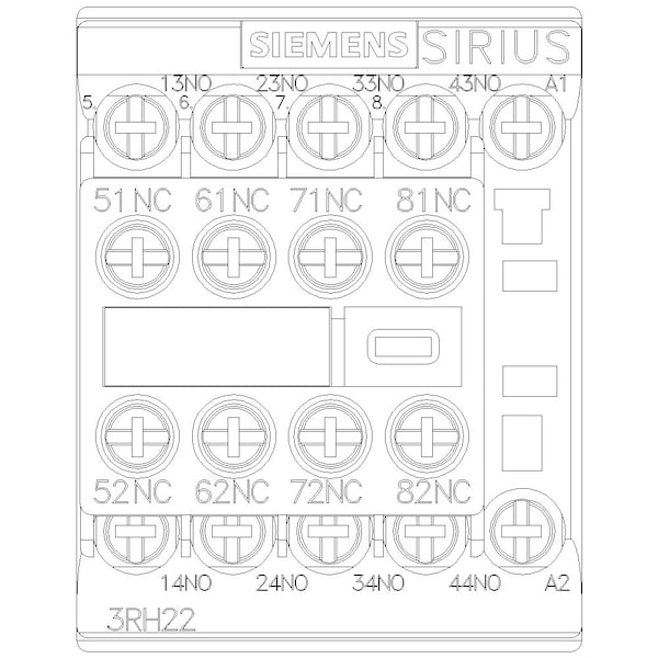 Relevador de Control IEC Siemens, 4NA/4NC, 120VCA, 10A y 6A - 3RH22441AK60