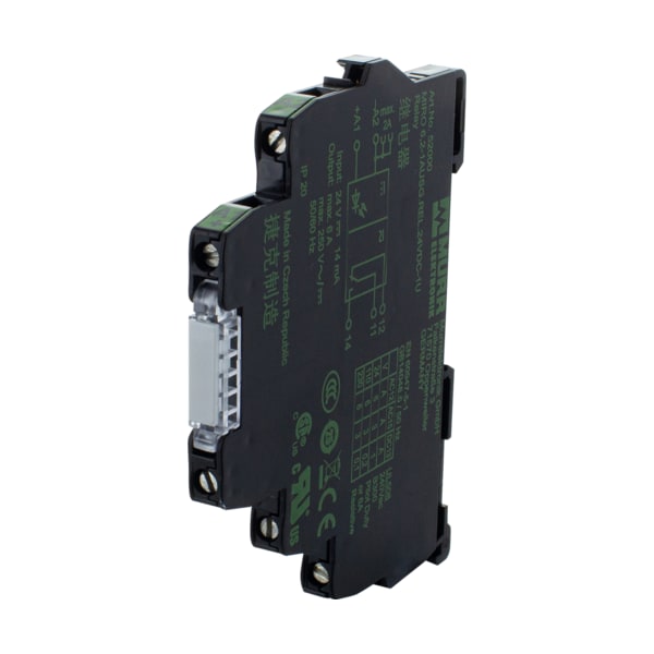 Murr Elektronik MIRO 6.2 24VDC - Rele de salida 1U, EN: 24 VDC - SALIDA: 250 VAC/DC 6 A, 1 C/O - 52000