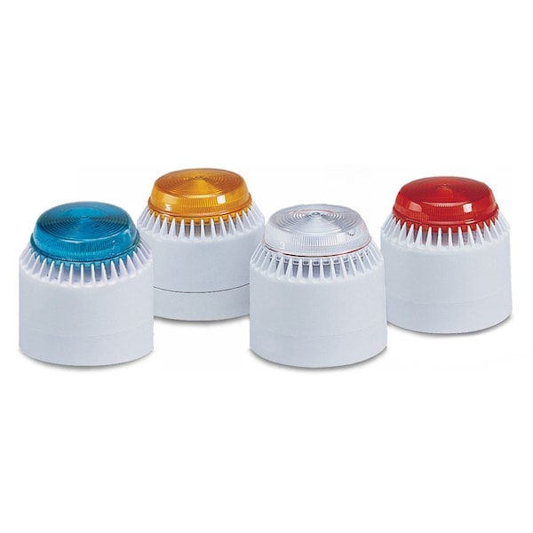 Federal Signal Horn Strobe, White/Red, ABS, 18 to 30VDC - LP7-18-30R