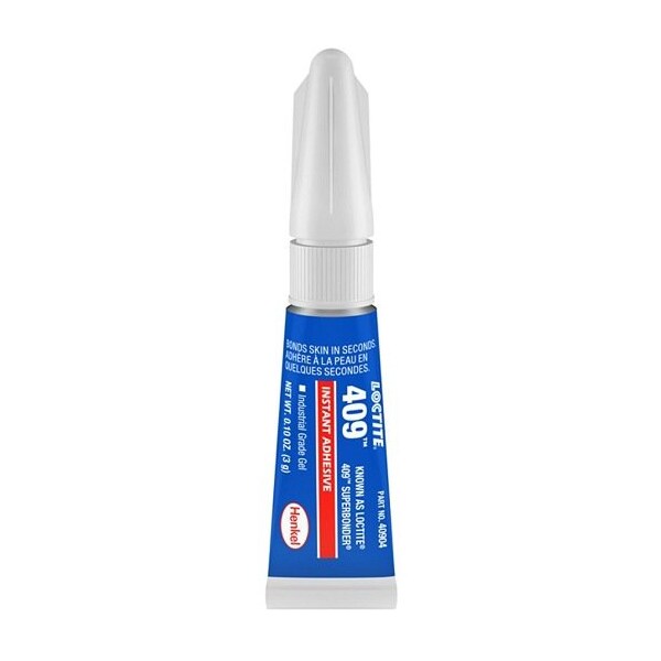 Henkel General Purpose Instant Adhesive, Vertical Surface, Tube, Viscous Liquid - 409 3GM IDH 233744