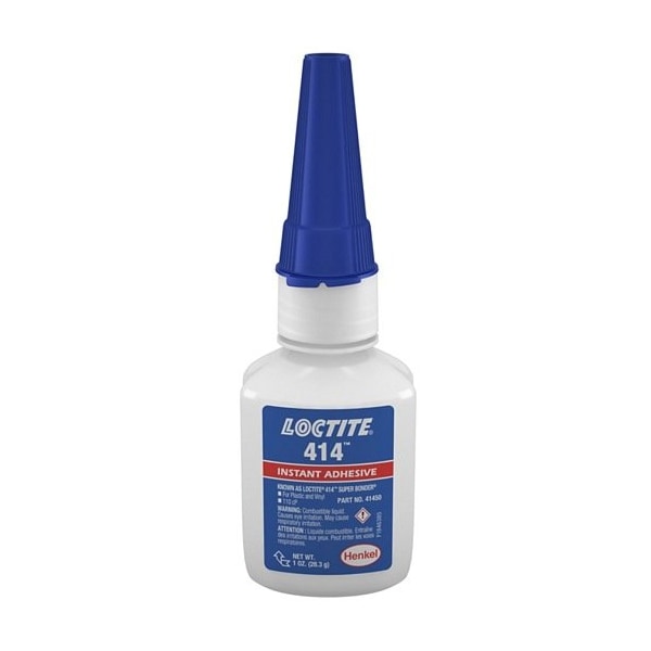 Henkel General Purpose Instant Adhesive; Plastic; Bottle; Viscous Liquid; Gap Filling; Colorless; 1 Oz - 414 1OZ IDH 233801