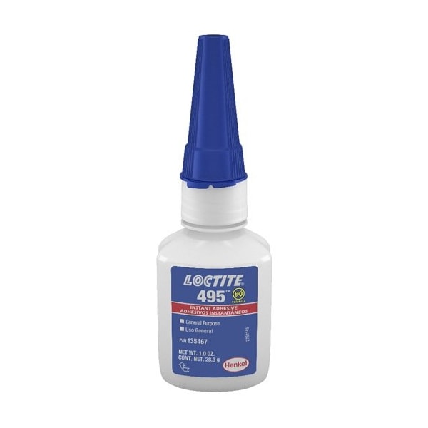 Henkel General Purpose Instant Adhesive; Fast Bonding; Bottle; Liquid; Colorless to Light Yellow; 1 Oz - 495 1OZ IDH 135467