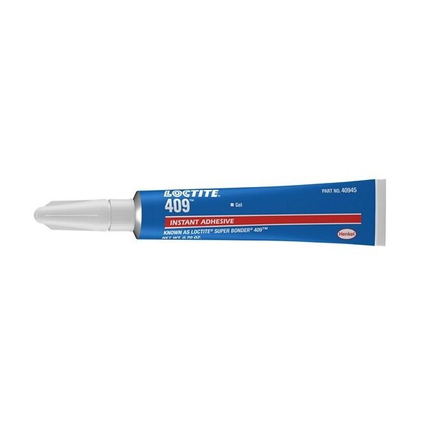 Henkel General Purpose Instant Adhesive, Vertical Surface, Tube, Viscous Liquid - 409 20GM IDH 135442