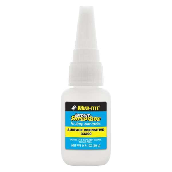 Vibra-Tite Instant Adhesive, 333 Series, Clear, 1 oz, Bottle - 33320