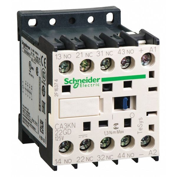 Relevador de control Schneider Electric 600Vac 10Amp Iec +Opciones - CA3KN22GD