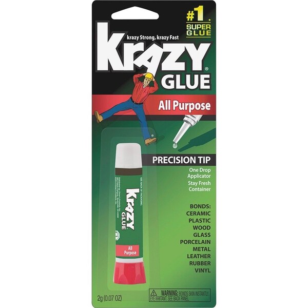 Krazy Glue Krazy Glue High Strength Polyvinyl acetate homopolymer White All Purpose Adhesive 0.07 oz - KG58548R
