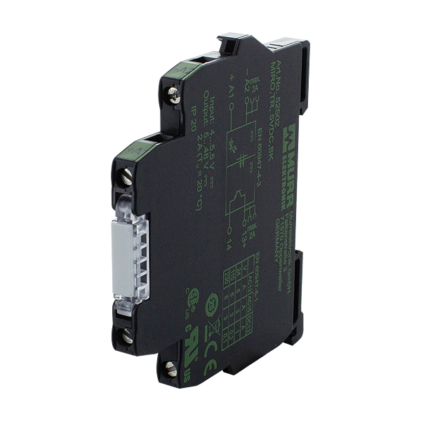 Módulo acoplador óptico Murr Elektronik MIRO TR 5VDC SK, ENTRADA: 5,5 VDC - SALIDA: 48 VDC / 2 A, terminal de tornillo tipo tornillo de 6,2 mm - 52502
