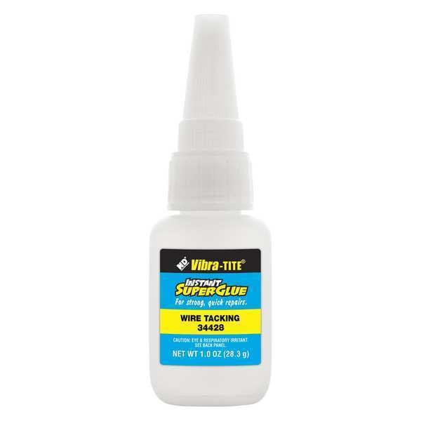 Vibra-Tite Instant Adhesive, 344 Series, Clear, 1 lb, Bottle - 34428