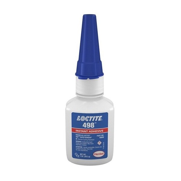 Henkel General Purpose Instant Adhesive, High Temperature, Bottle, Viscous Liquid - 498 1OZ IDH 135469