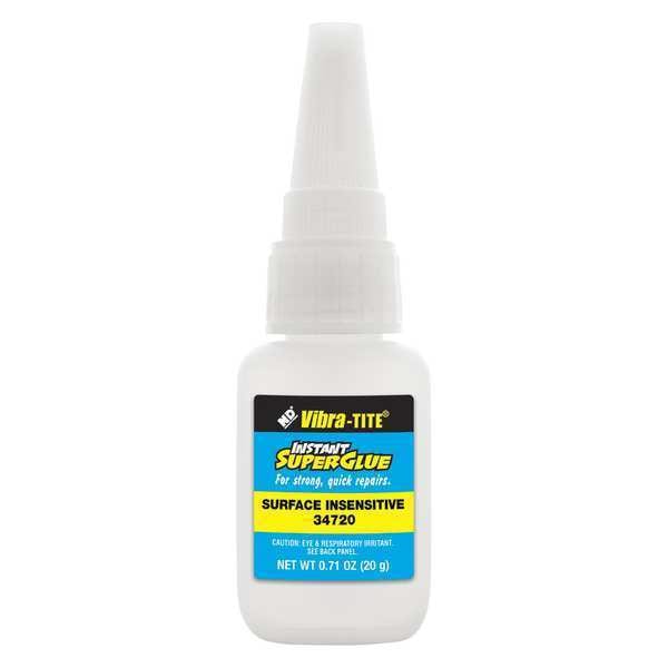 Vibra-Tite Instant Adhesive, 347 Series, Clear, 1 oz, Bottle - 34720