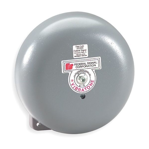 Federal Signal Bell, 120VAC, 0.08 AC, Gray - 506-120-1