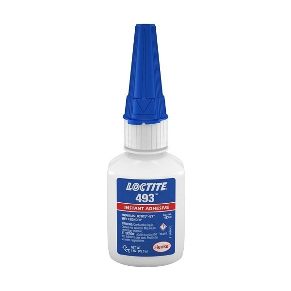 Henkel General Purpose Instant Adhesive, Metal, Bottle, Viscous Liquid - 493 1OZ IDH 234060