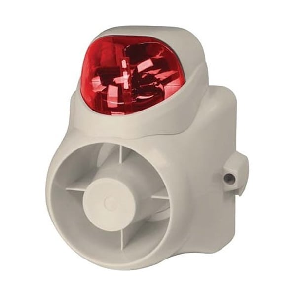 W Box 2-TN SIREN 120DB W/RED ST - 0E-OUTDSIRSR