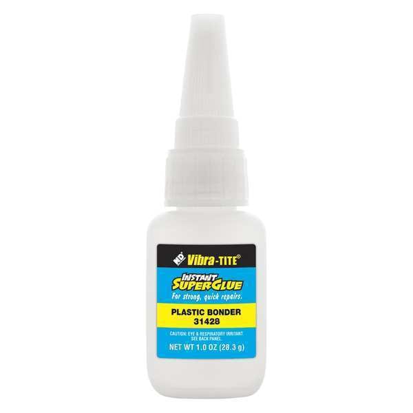 Vibra-Tite Instant Adhesive, 314 Series, Clear, 1 oz, Bottle - 31428
