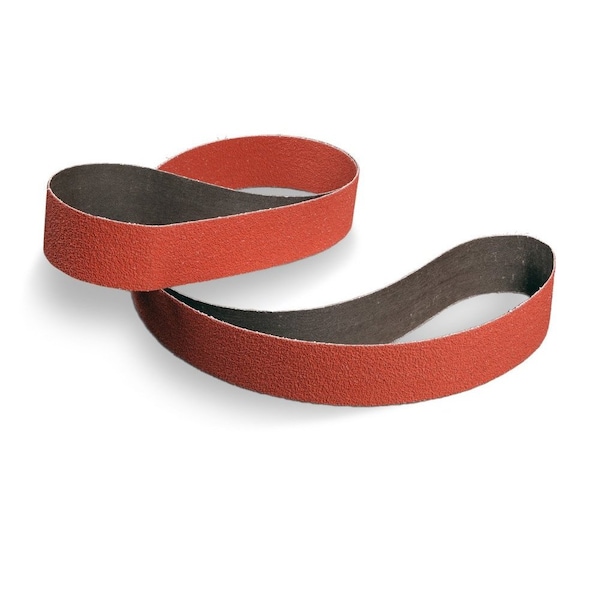 3M Cubitron Cloth Belt 984F, Coated, Ceramic, 36 Grit, Not Applicable, 984F, Red - 7100192069