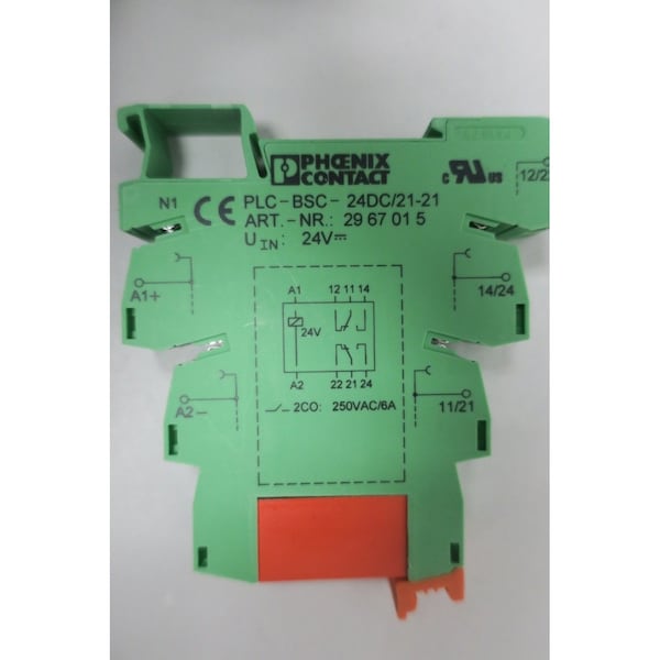 Terminal Phoenix Contact 24V CA 24V CC, 10 piezas - PLC-RSC-24DC/21-21