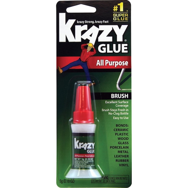 Krazy Glue Krazy Glue Super Strength Cyanoacrylate White All Purpose Brush On 0.18 oz - KG92548R