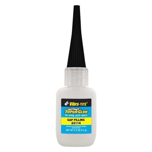 Vibra-Tite Instant Adhesive, 331 Series, Clear, 0.7 oz, Bottle - 33114