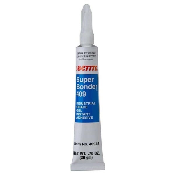 Loctite 20g 409 Super Bonder Instant Cyanoacrylate Adhesive Gel, Clear - 442-135442