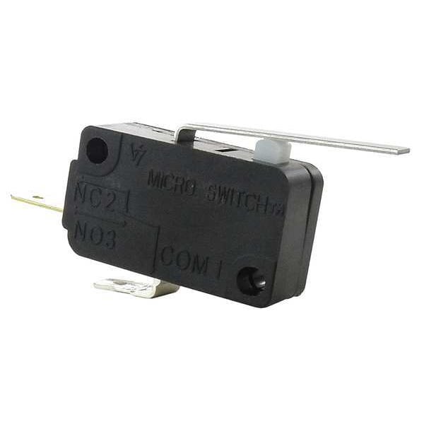 Interruptor de Acción Rápida en Miniatura Honeywell, Palanca, Actuador Largo, 1NO, Clasificación de Contacto 11A @ 125V CA - V7-2B27D8-022