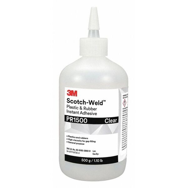 3M 3M Plastic & Rubber Instant Adhesive, 20 g, Pack of 10 - PR1500