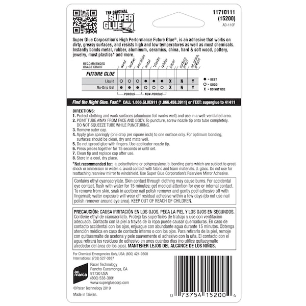 Super Glue The Original Super Glue Future Glue Super Strength Clear All Purpose Super Glue 2 pk - 11710112