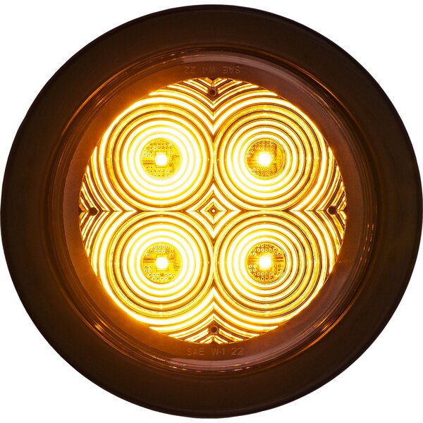 Buyers Products 4 Inch Round Recessed Strobe with Amber LEDs and Clear Lens - SL42CA