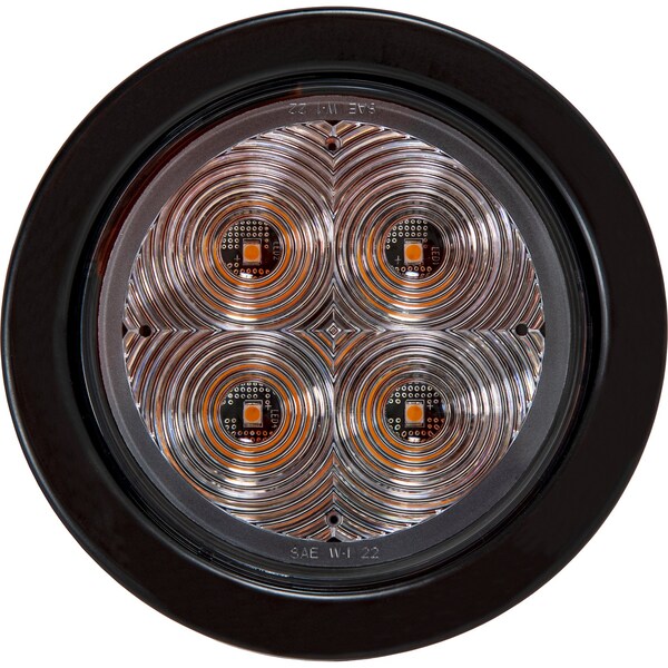 Buyers Products 4 Inch Round Recessed Strobe with Amber LEDs and Clear Lens - SL42CA