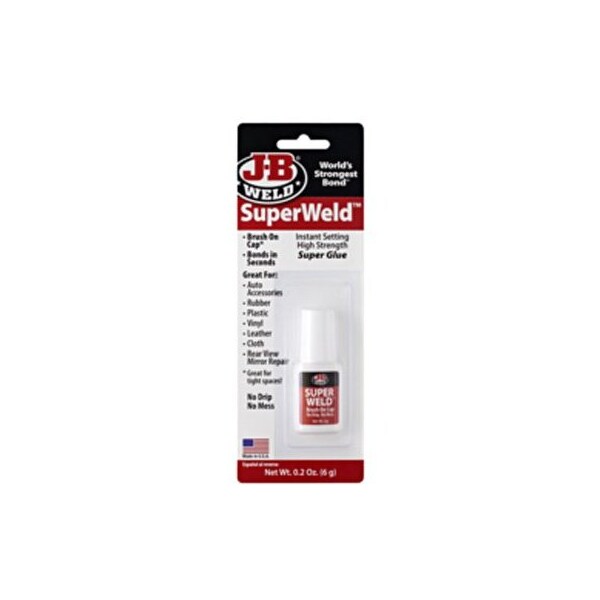 J-B Weld Super Glue Brush On SuperWeld High Strength Glue 0.2 gm Clear - 33106