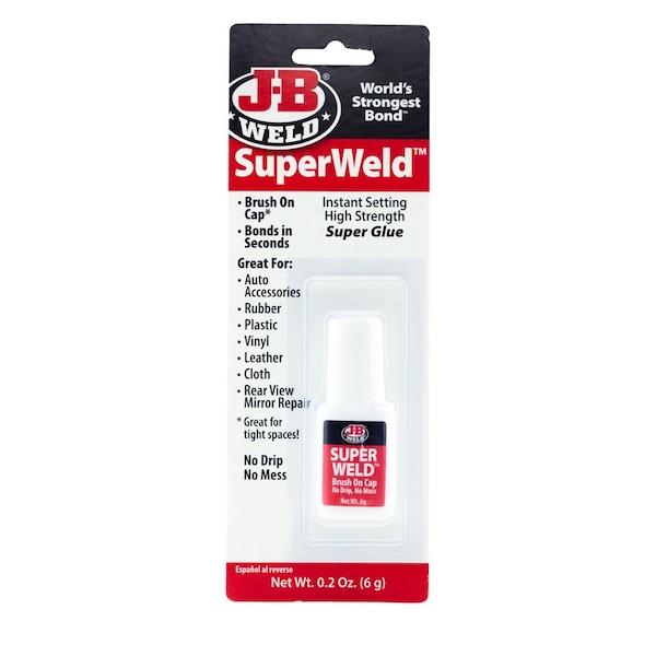 J-B Weld Super Glue Brush On SuperWeld High Strength Glue 0.2 gm Clear - 33106