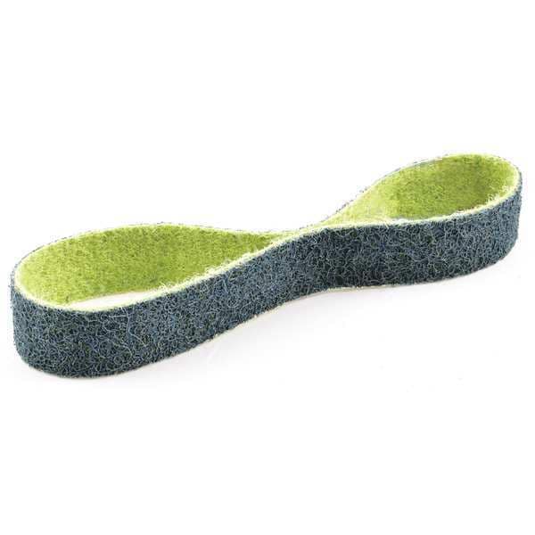 Arc Abrasives Sanding Belt, 1" W, 18" L, Surface Conditioning, Aluminum Oxide, Very Fine, Z-Web, Blue - 63010183