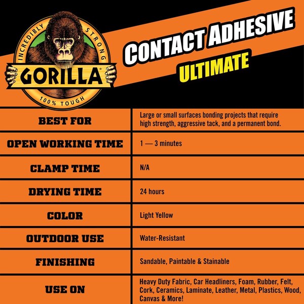 Gorilla Glue Gorilla Ultimate High Strength Contact Adhesive 12.2 oz - 109852