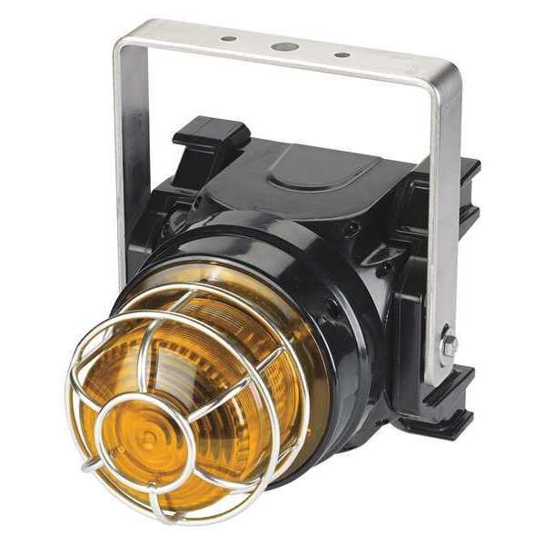 Federal Signal Strobe Light, Amber, Xenon, 1.50A, Brckt Mnt - G-STR-024-T-A