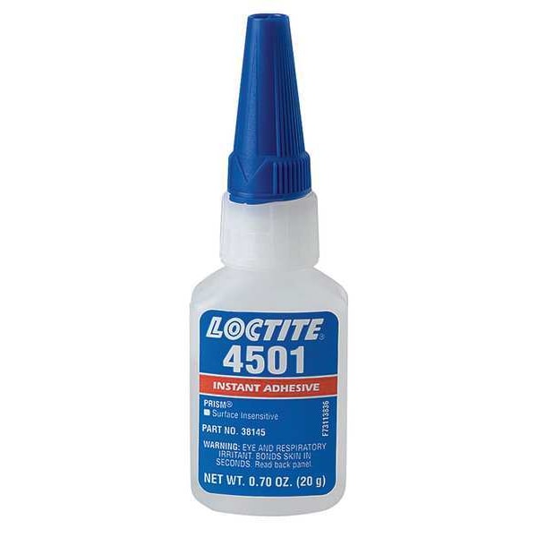 Loctite Instant Adhesive, 4501 Series, Clear, 0.7 oz, Bottle - 528576