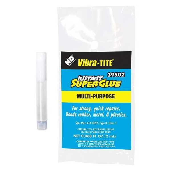 Vibra-Tite Instant Adhesive, 395 Series, 0.06 fl oz, Tube 100 PK - 39502X100