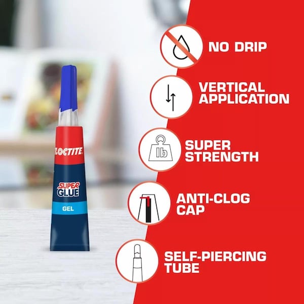 Loctite Loctite Super Glue Super Strength Ethyl Cyanoacrylate Clear Glue 2 gm - 235495