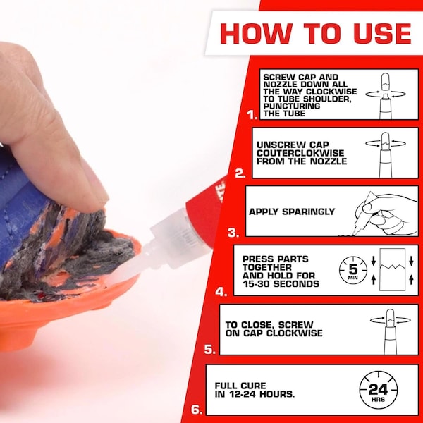 Loctite Loctite Super Glue Super Strength Ethyl Cyanoacrylate Clear Glue 2 gm - 235495